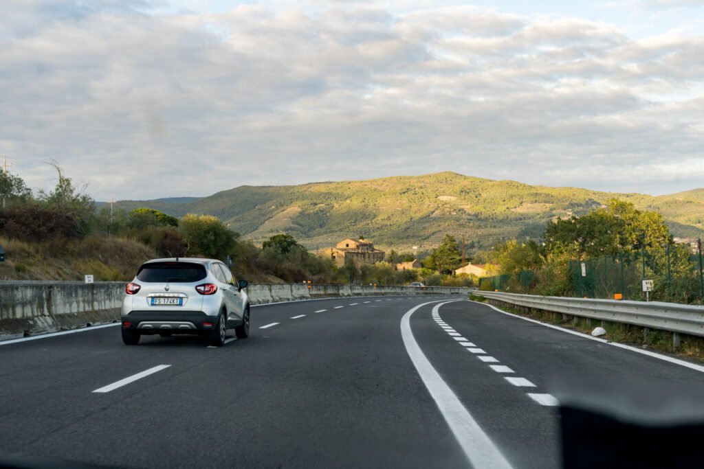 driving in Tuscany Italy