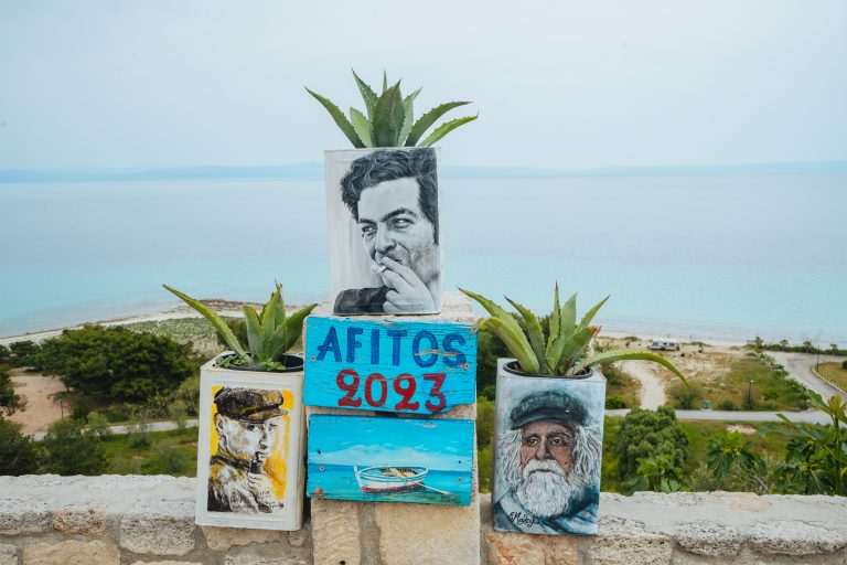 Afytos Beach art