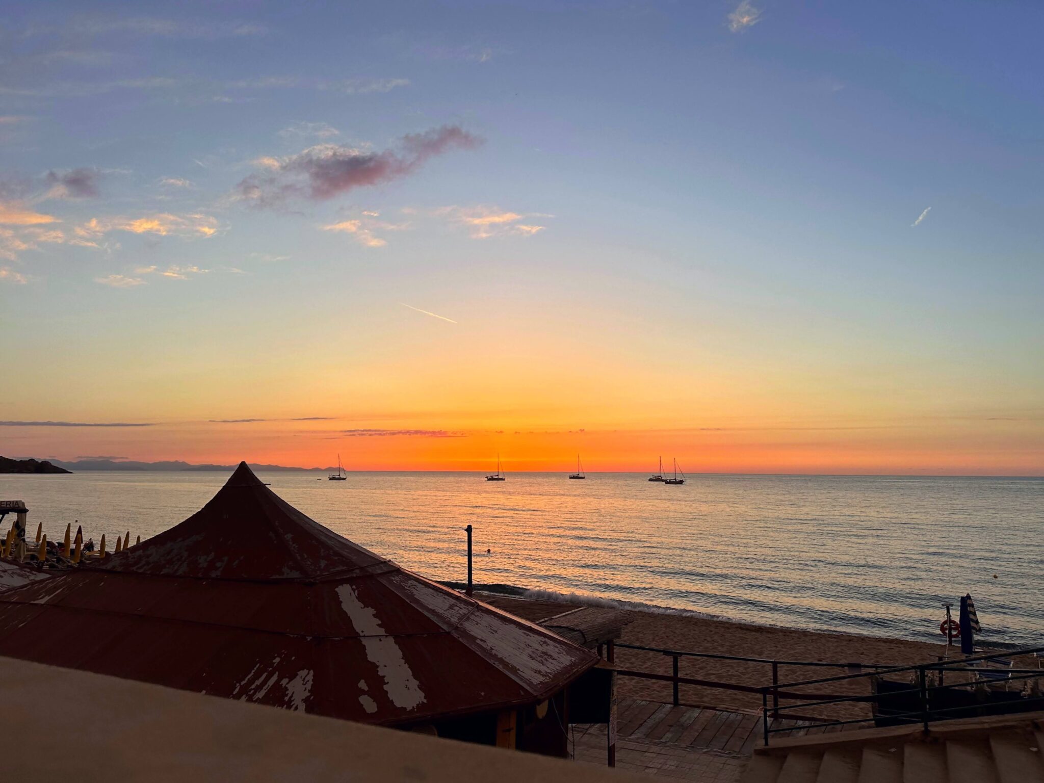 Sunset in Cefalu Beach